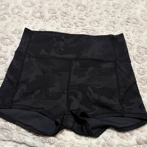 lululemon athletica Black Camo Athletic Shorts